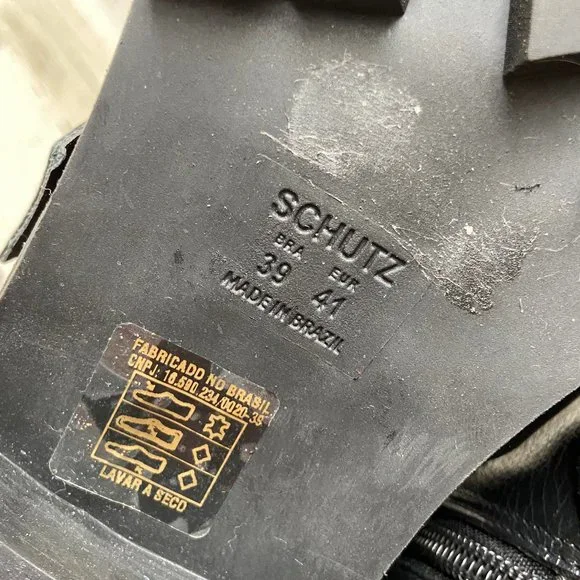 SALE! SCHUTZ Women's Size 9.5 Studded Leather Boots Side Zipper Entry EU Size 41 - Picture 8 of 11